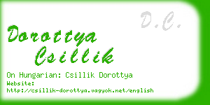 dorottya csillik business card